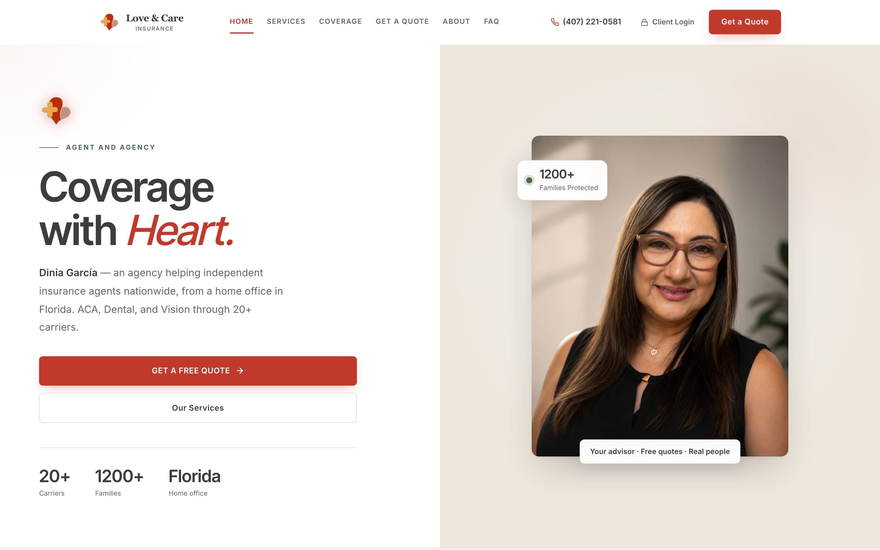 Love & Care Insurance website.