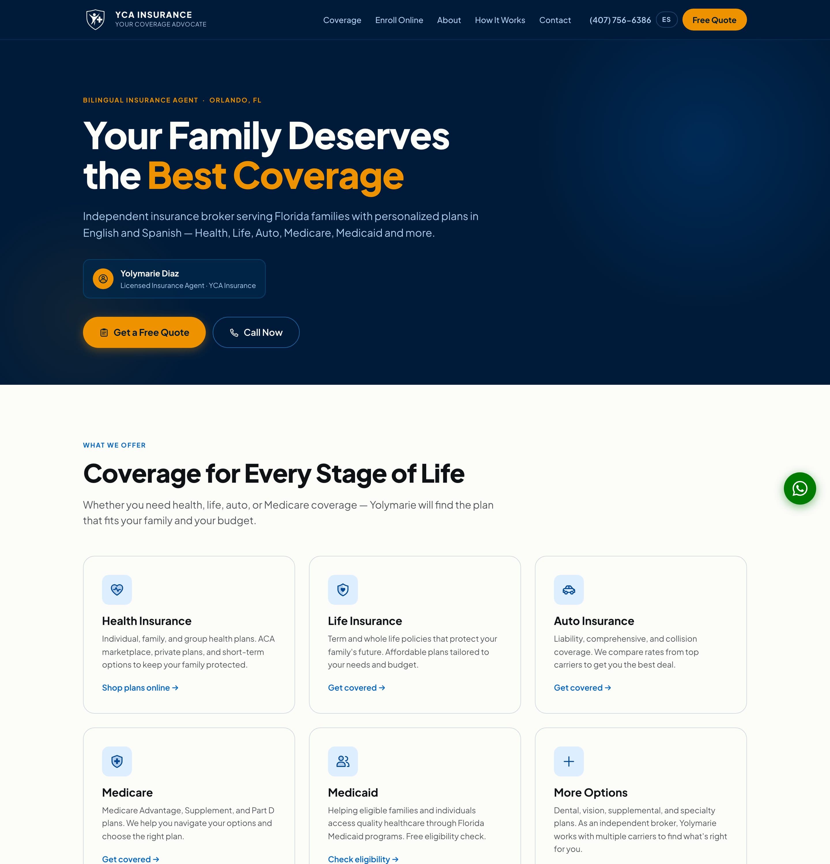 YCA Insurance website.